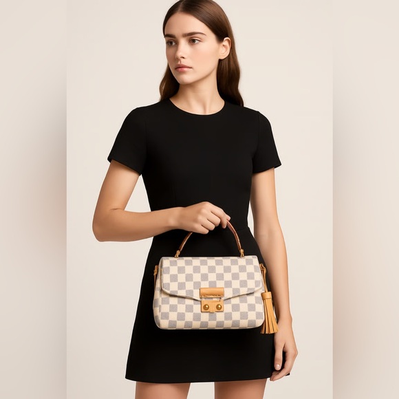 158 Preloved  Louis Vuitton LV Croisette in Damier Azure - Picture 1 of 11